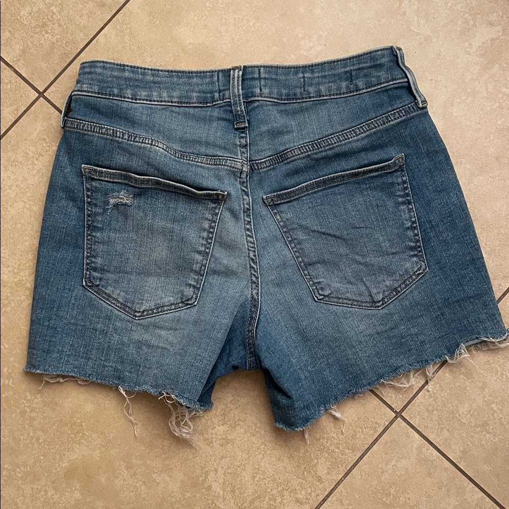 🔥🔥 (3/$20) 
Universal Thread High Rise Midi Stylish Blue Denim Shorts Size 4/27 - Picture 4 of 4